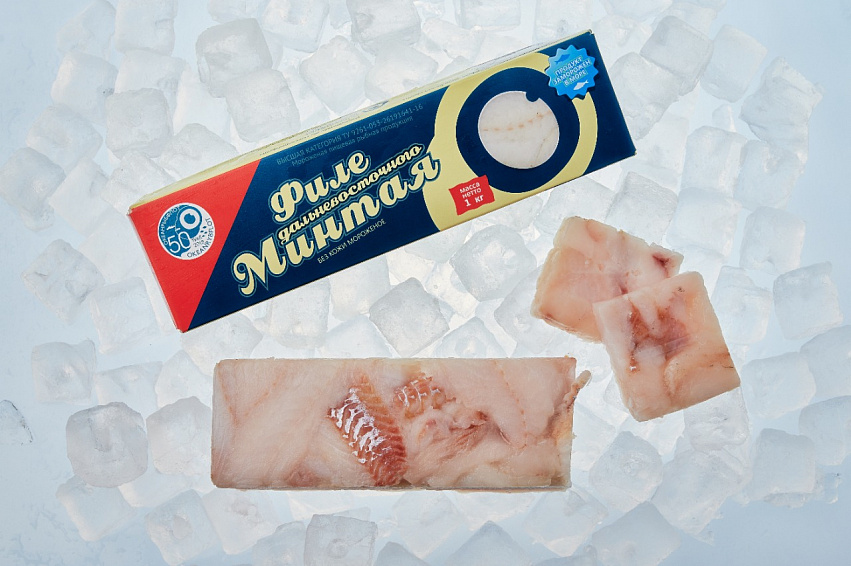 Филе минтая свежемороженое Командор 1 кг.