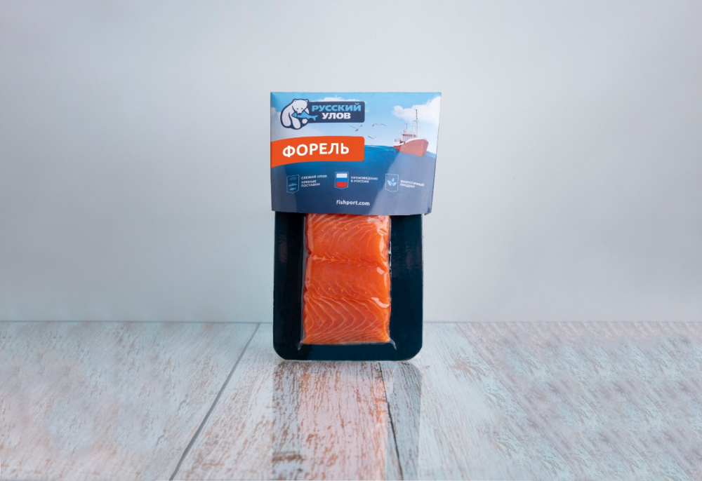 Форель слабосоленая ТМ Русский Улов, кусок 200 г.