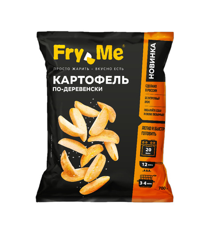 Картофель по-деревенски дольки ТМ Fry Me упак.2,5к