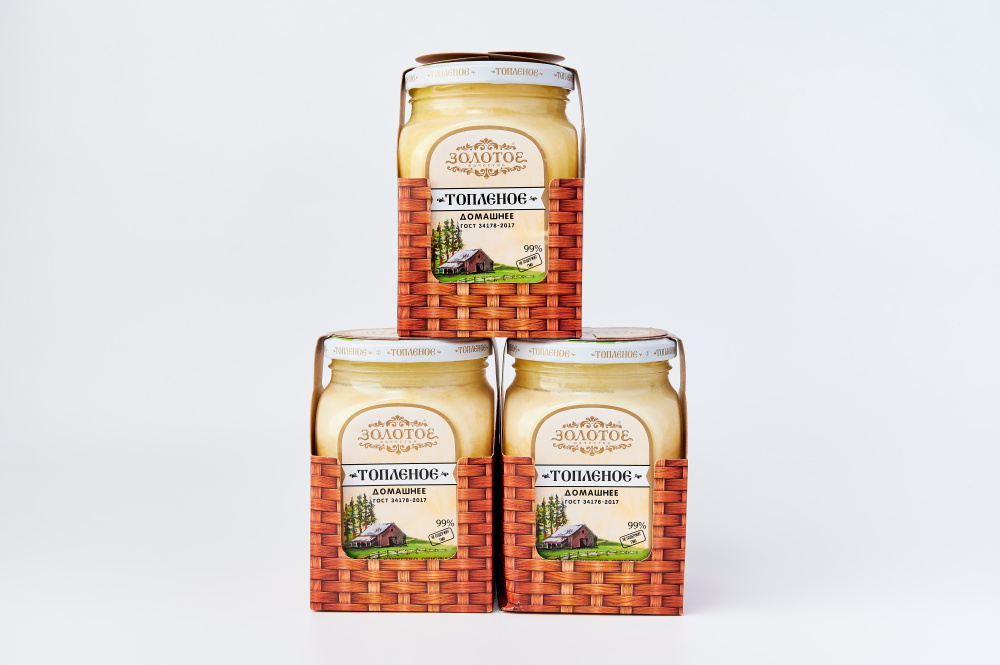 Масло домашнее топленое Золотое Качество 600 г.