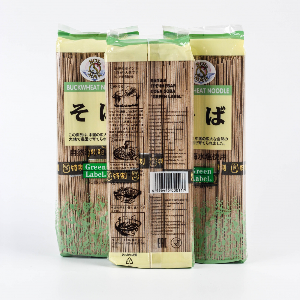 Лапша гречневая SOBA Green Label 300 г. хорека купить оптом в Москве за 60 ₽