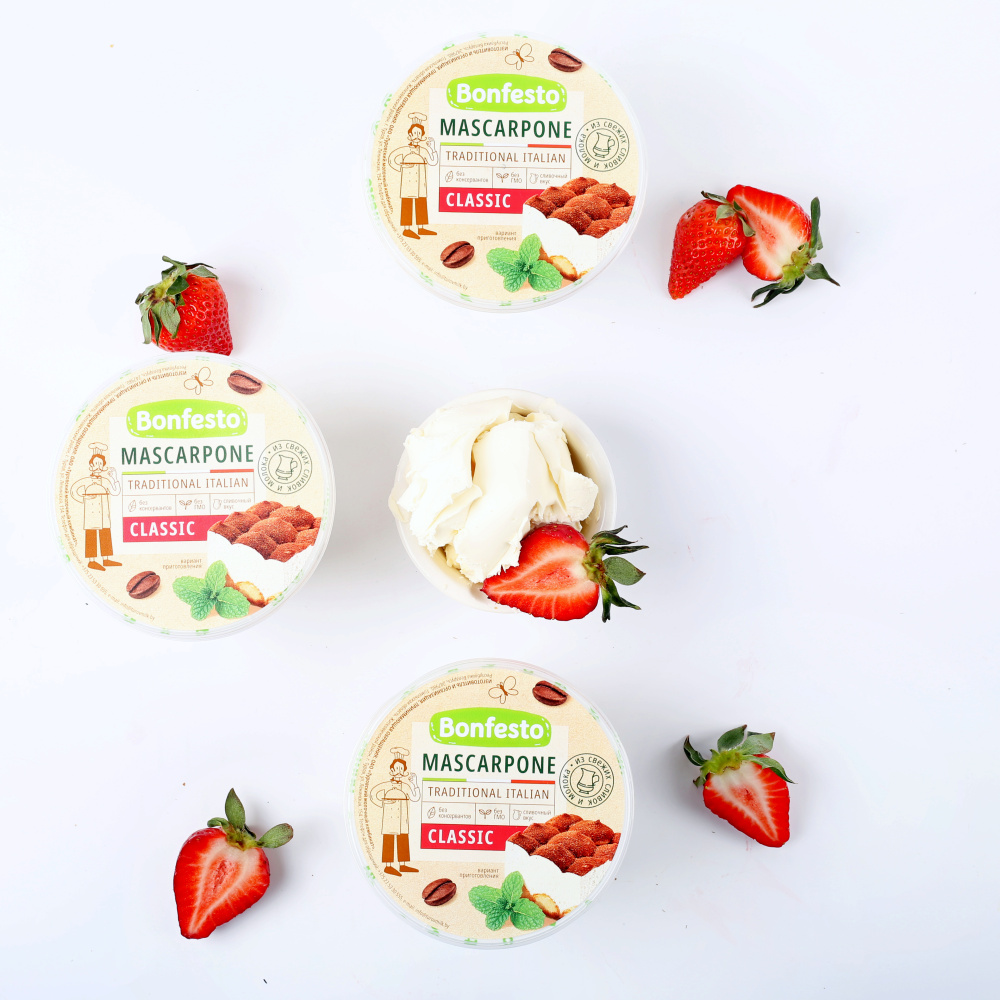 Сыр мягкий Маскарпоне Bonfesto 78% 500 г.