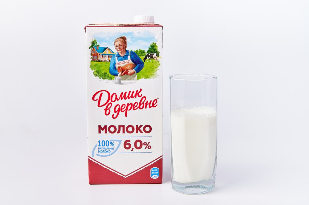 Молоко Домик в деревне 6,0% 1 л.