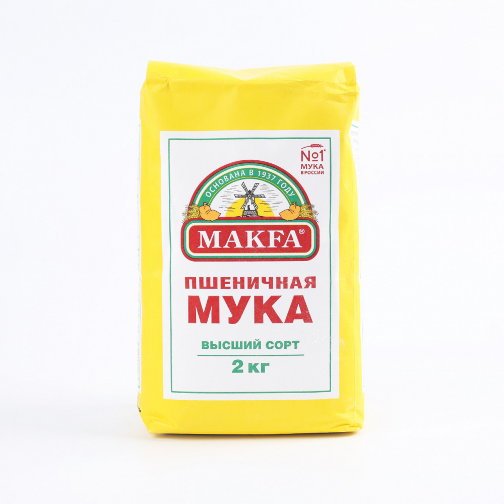 Мука Макфа пшеничная 2 кг. хорека купить оптом в Москве за 120 ₽