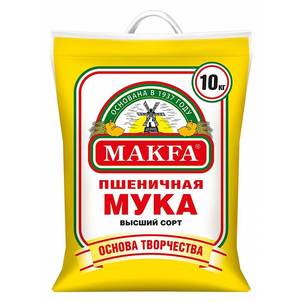 Мука Макфа пшеничная 10 кг. хорека купить оптом в Москве за 480 ₽