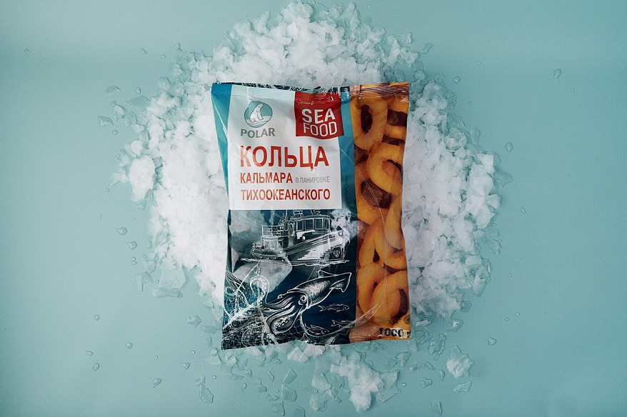 Кольца кальмара в панировке POLAR мороженые 1 кг.