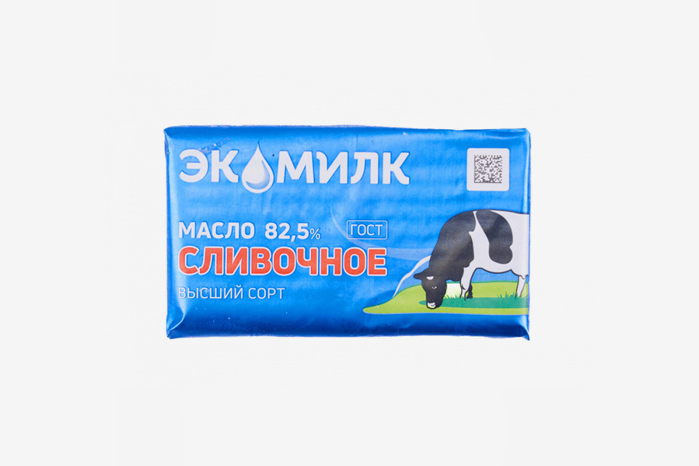 Масло Сливочное Экомилк 82,5% 1/450 г*20