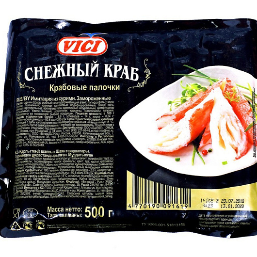 Фото Крабовые палочки Снежный краб VICI 500гр шт. 