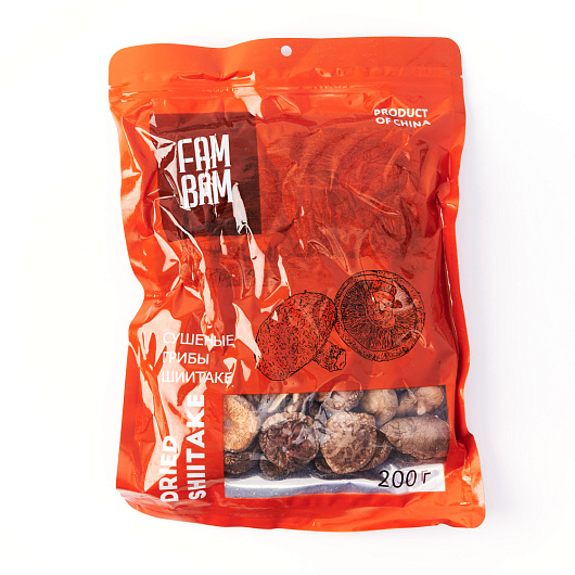 Фото Грибы сушеные Шиитаке FAM BAM 200гр * 60 