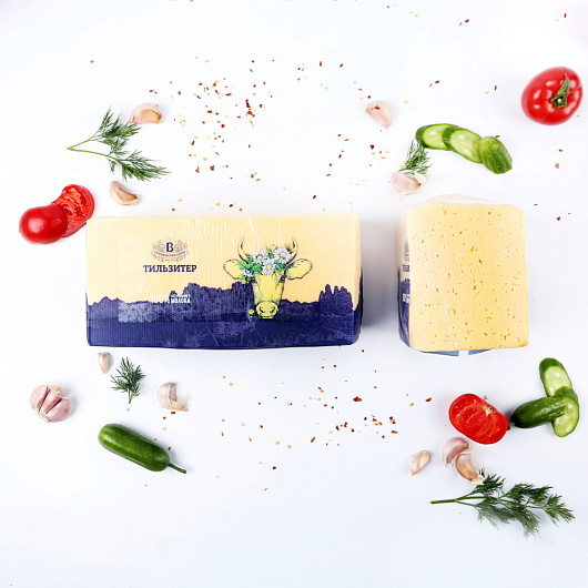 Фото Сыр Тильзитер Беловежский 45% весовой