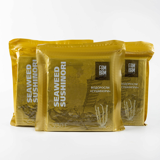 Фото Водоросли сушеные Нори FAM BAM 100лист/230гр/40шт 