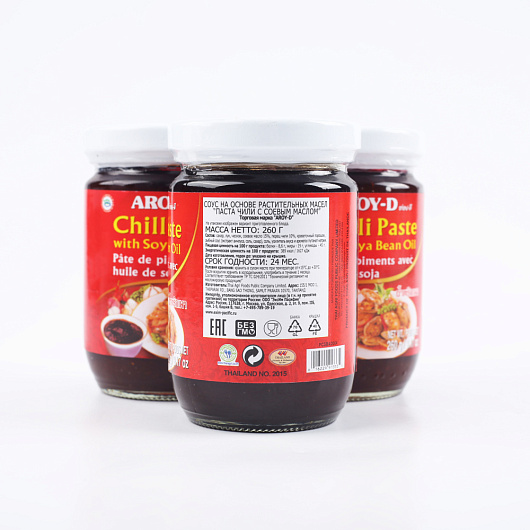 Фото Паста Чили с соев.маслом AROY-D  260 г.