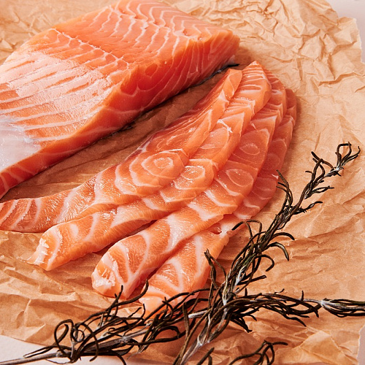 Фото Семга слабосоленая кусок 500 г.