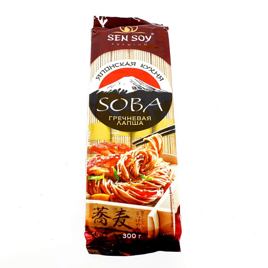 Фото Лапша Сэнсой Премиум гречневая SOBA 300 г.