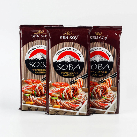 Фото Лапша Сэнсой Премиум гречневая SOBA 500 г.