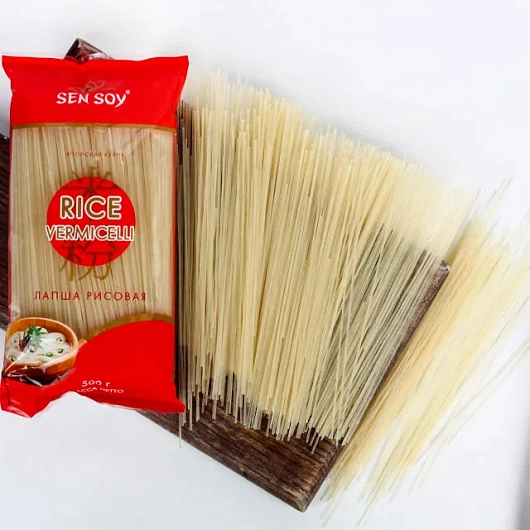 Фото Лапша Сэнсой Премиум рисовая RICE VERMICELLI 500 г.