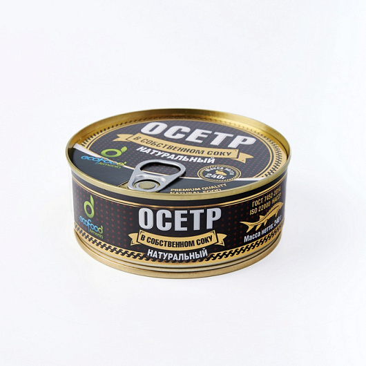 Фото Осетр в собственном соку ТМ Эко Фуд 240 г.