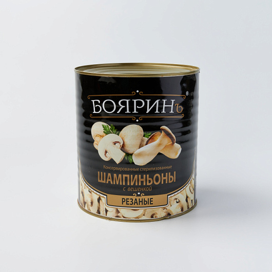 Фото Шампиньоны Бояринъ с вешенкой резаные 3100 мл.