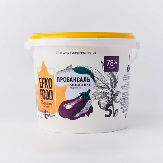 Фото Майонез EFKO FOOD Professional 78% 5 л.