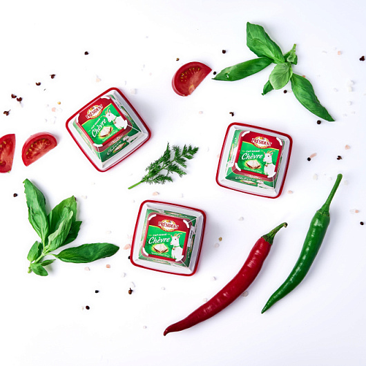 Фото Сыр творожный из козьего молока "Козий Chevre" President 140 г.