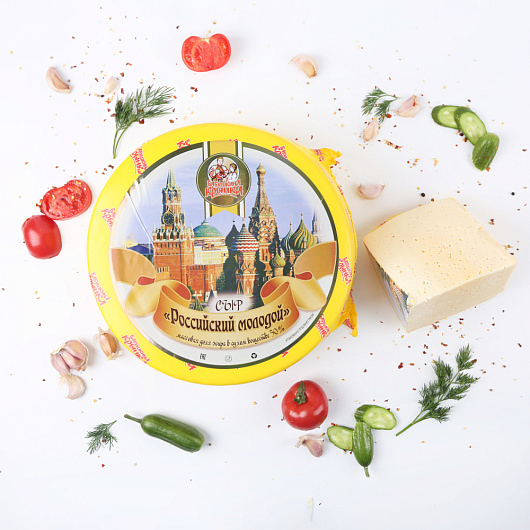 Фото Сыр Российский Молодой 50% весовой