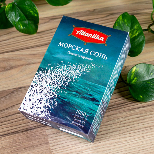 Фото Соль морская крупн.Atlantika 1кг (1*15)