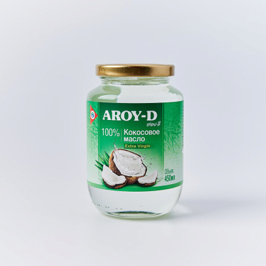 Фото Масло Кокосовое Aroy-D 450 мл.