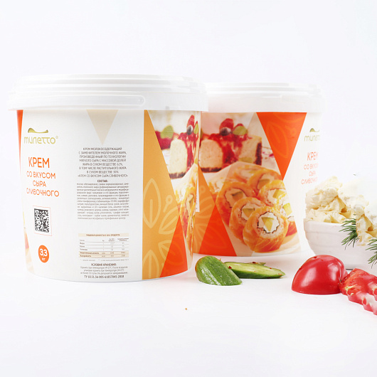 Фото Сыр творожный со вкусом сыра сливочного Милетто 62% 3,3 кг.