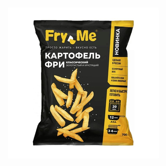 Фото Картофель фри 9/9 баз панировки ТМ Fry Me упак 2,5
