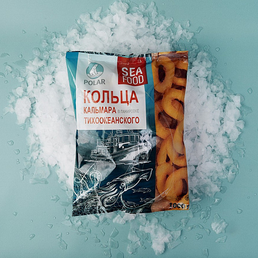 Фото Кольца кальмара в панировке POLAR мороженые 1 кг.