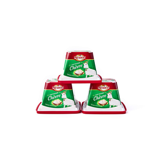 Фото Сыр творожный из козьего молока "Козий Chevre" President 140 г.