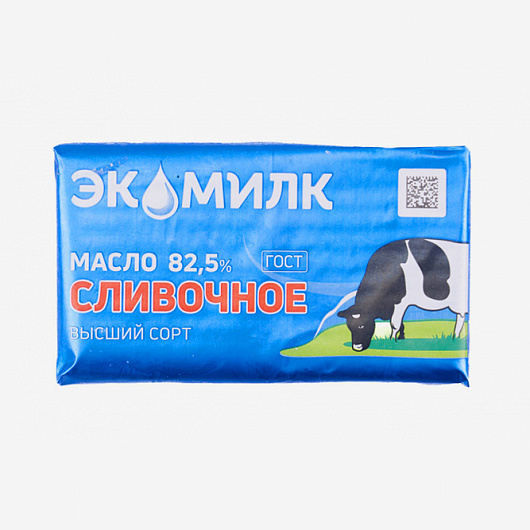 Фото Масло Сливочное Экомилк 82,5% 1/450 г*20