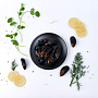 Фото Мидии черные варено-мороженые, целые в собственном соку 40/60 1 кг.